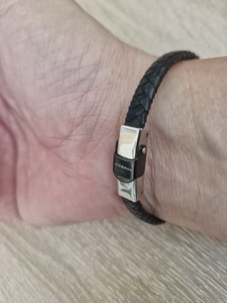 Pulsera Viceroy acero y piel negra