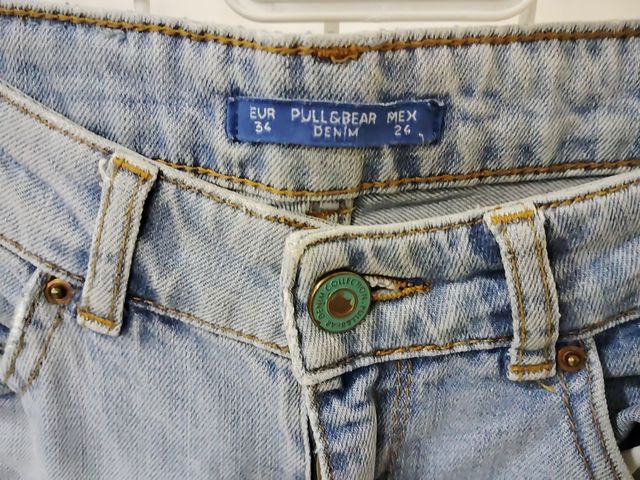 Jeans rotos azules - tiro alto