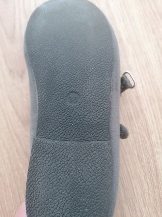 Zapatos niña terciopelo gris