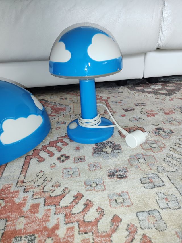 2 Lámparas seta azul nubes - Dormitorio infantil