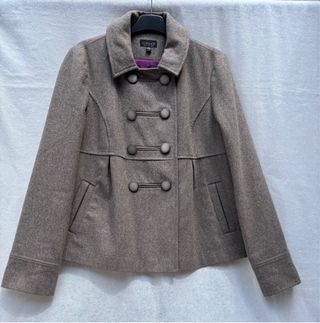 Chaqueta-abrigo corto,lana, capucha,42