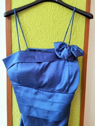 Vestido boda, comunión azul eléctrico