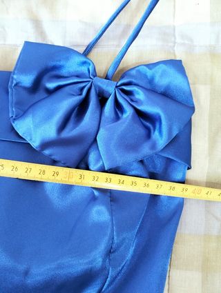 Vestido boda, comunión azul eléctrico