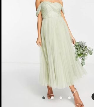 Vestido Asos fiesta verde - Talla 40