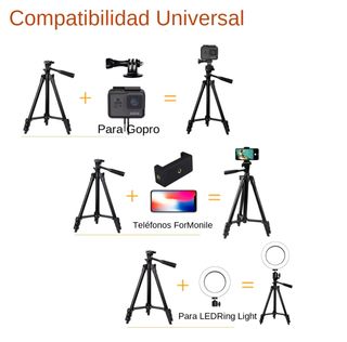 tripode fotografia camara y movil mando blutooth