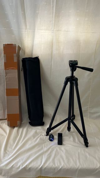 tripode fotografia camara y movil mando blutooth