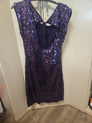 Vestido lentejuelas morado - Talla 5