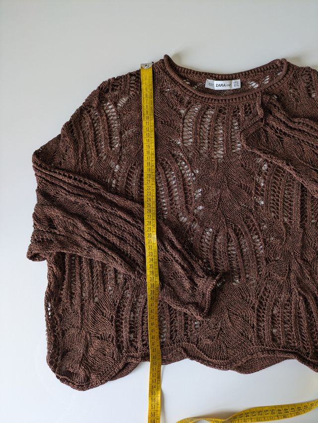 Maglione Zara traforato marrone tg.M