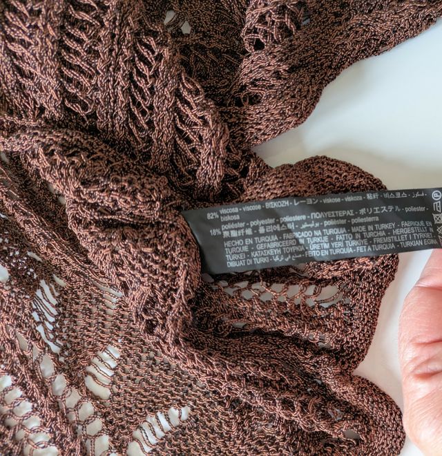 Maglione Zara traforato marrone tg.M