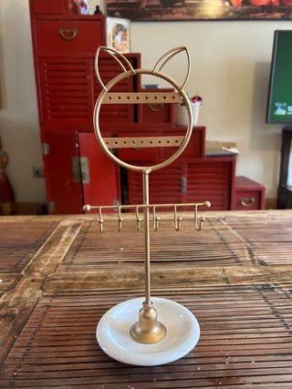 Joyero Gato Dorado - Soporte Joyas