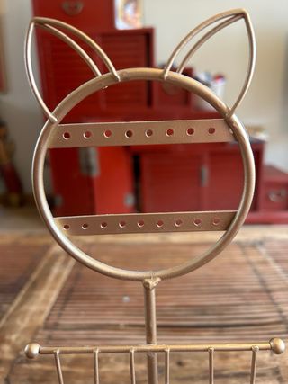 Joyero Gato Dorado - Soporte Joyas