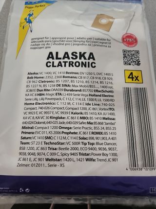 6 
Bolsas aspiradora Alaska 
