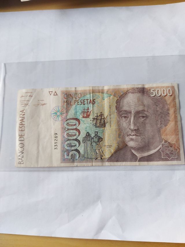 Billete 5000 Pesetas España 1992. sin serie