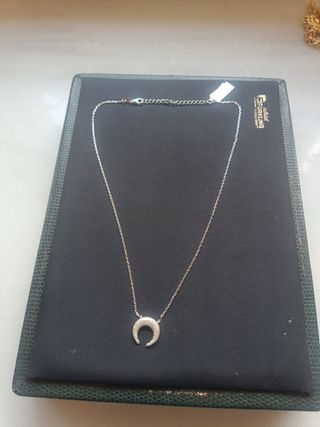 Gargantilla plata rodiada