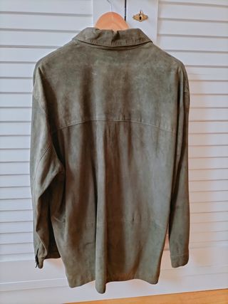 Chaqueta ante verde oliva hombre