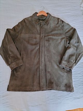 Chaqueta ante verde oliva hombre