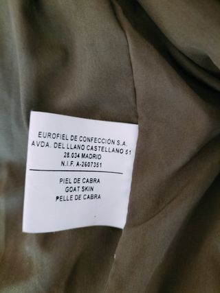 Chaqueta ante verde oliva hombre