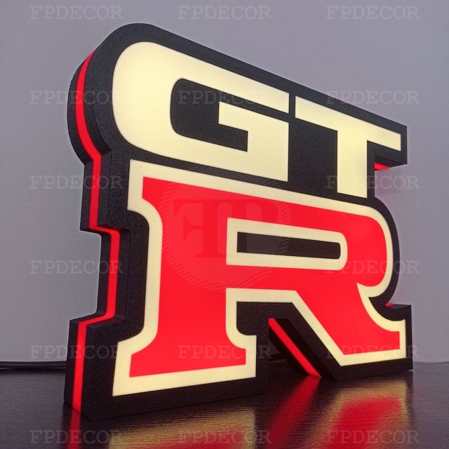 GT-R - Candeeiro LED RGB para Decoração NISSAN