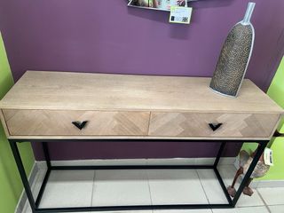 Mesa consola industrial madera-metal
