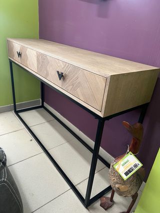 Mesa consola industrial madera-metal