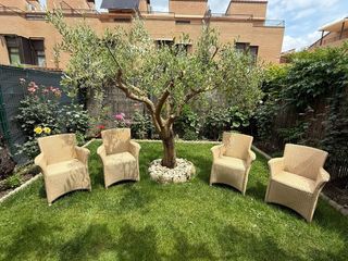 4 Sillones mimbre Vincent Sheppard beige