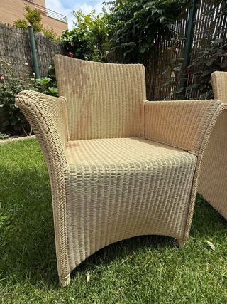4 Sillones mimbre Vincent Sheppard beige