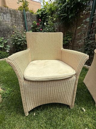 4 Sillones mimbre Vincent Sheppard beige