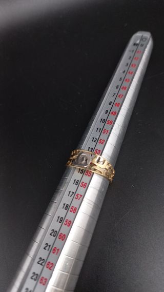 J - 0723 Anillo forma geometrica combinado
