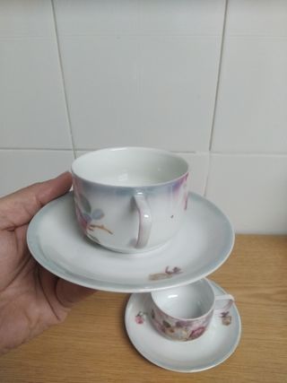 🇩🇪 Tazas porcelana vintage rosas