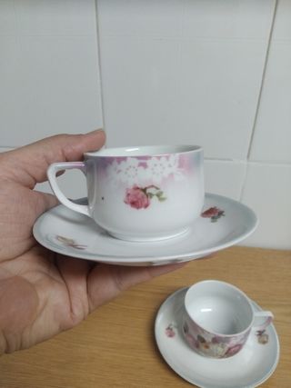 🇩🇪 Tazas porcelana vintage rosas