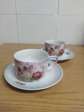 🇩🇪 Tazas porcelana vintage rosas