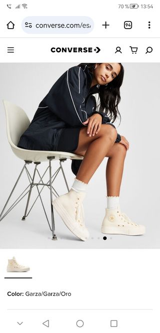 Converse altas plataforma 38