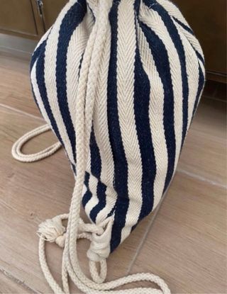 Mochila rayas azul-blanco