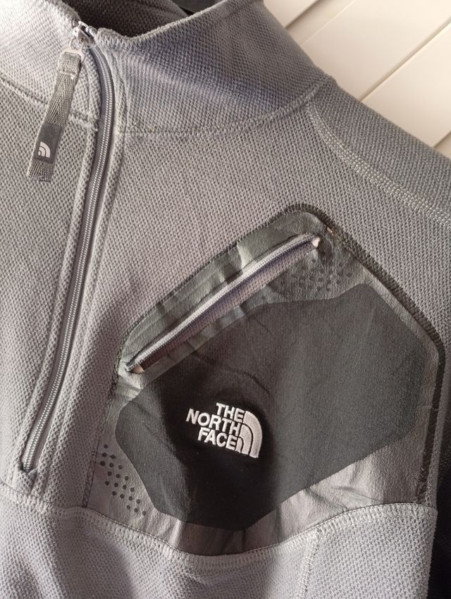 Pile The North Face grigio mezza zip