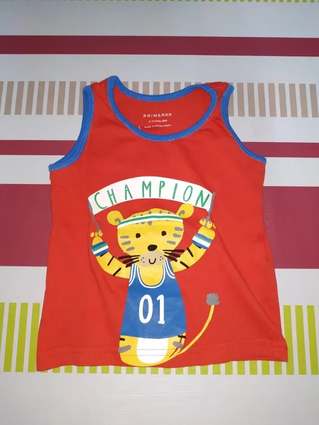 Lote 5 camisetas manga corta bebe 12-18 meses