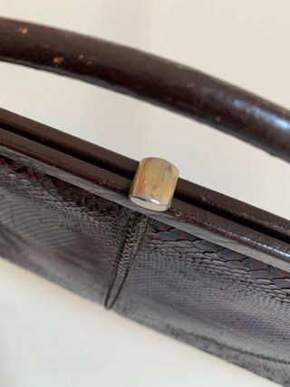 Borsa clutch donna in vera pelle di pitone