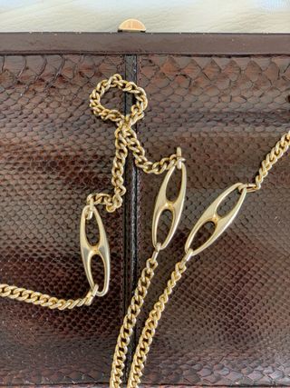 Borsa clutch donna in vera pelle di pitone