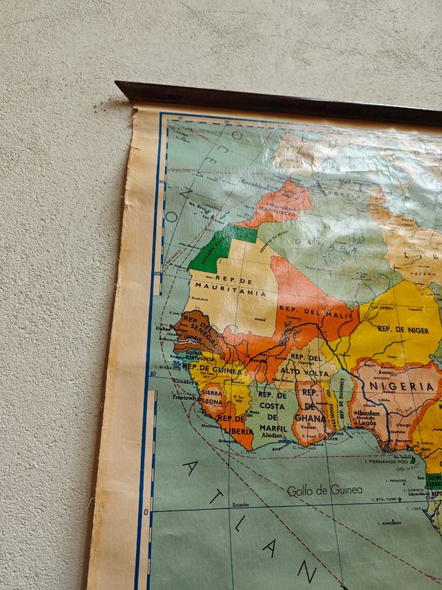 Mapa África 1959 - Vintage