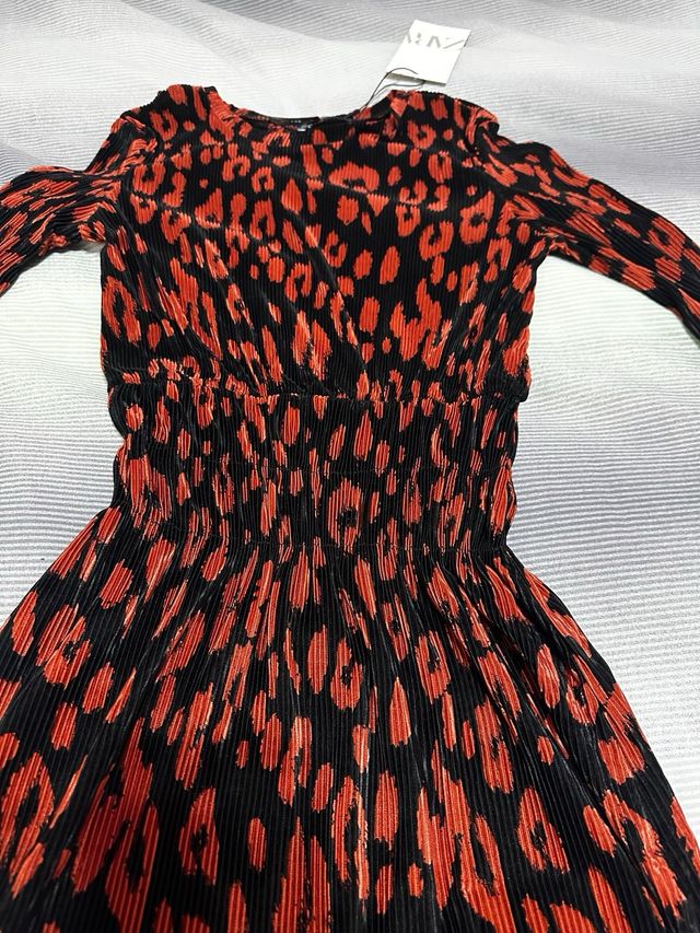 Vestido Zara largo estampado leopardo
