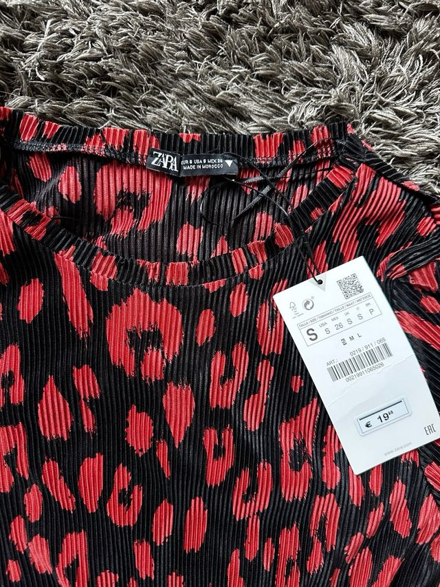 Vestido Zara largo estampado leopardo