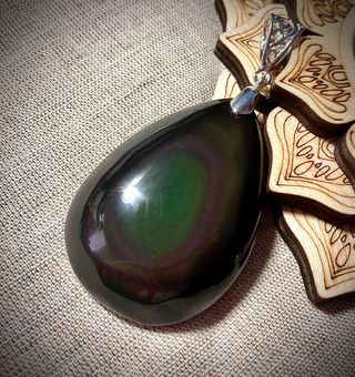 Colgante Obsidiana Arcoiris en Plata II