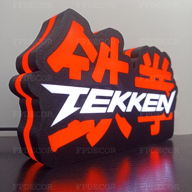 Tekken com LED RGB! Caixa de luz para Decoração