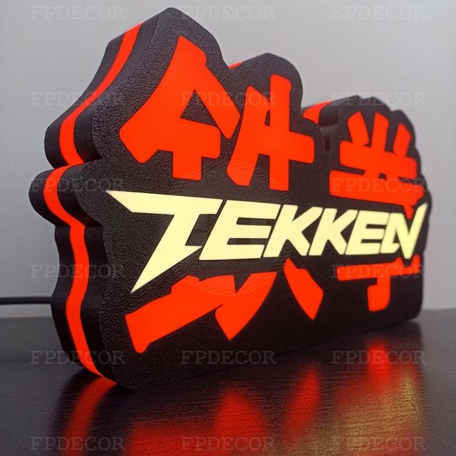 Tekken com LED RGB! Caixa de luz para Decoração