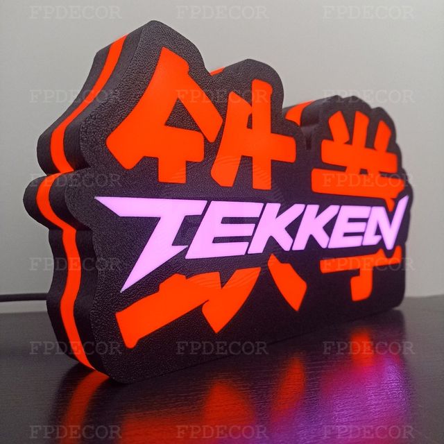 Tekken com LED RGB! Caixa de luz para Decoração