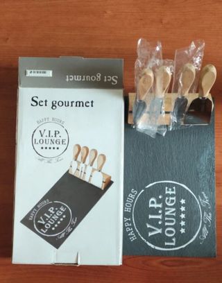 Tagliere Ardesia 4 Coltelli Formaggio
