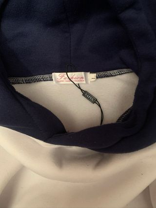 Sudadera blanca c/rayas - Talla L