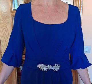 Vestido azul ceremonia talla 46. 