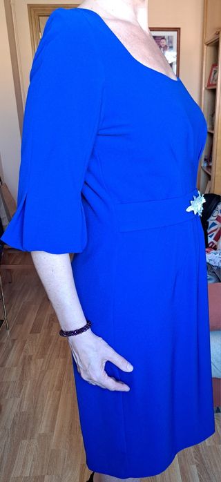 Vestido azul ceremonia talla 46. 