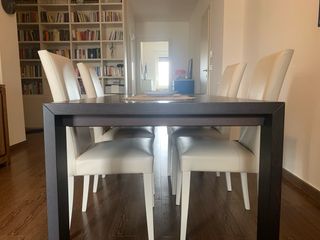 4 sedie ecopelle beige - moderne