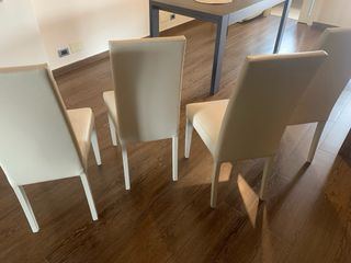 4 sedie ecopelle beige - moderne